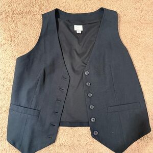 a new day Women's Classic Black Buttoned Vest
